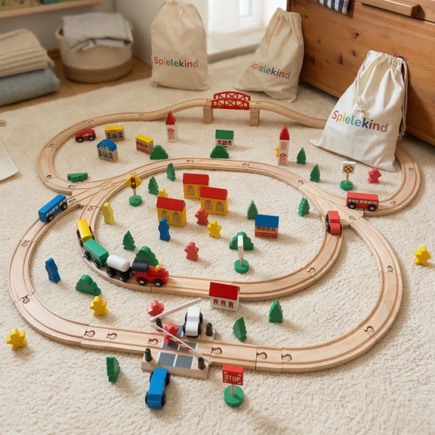 Spielekind Holzeisenbahn Abenteuer 100 Teile