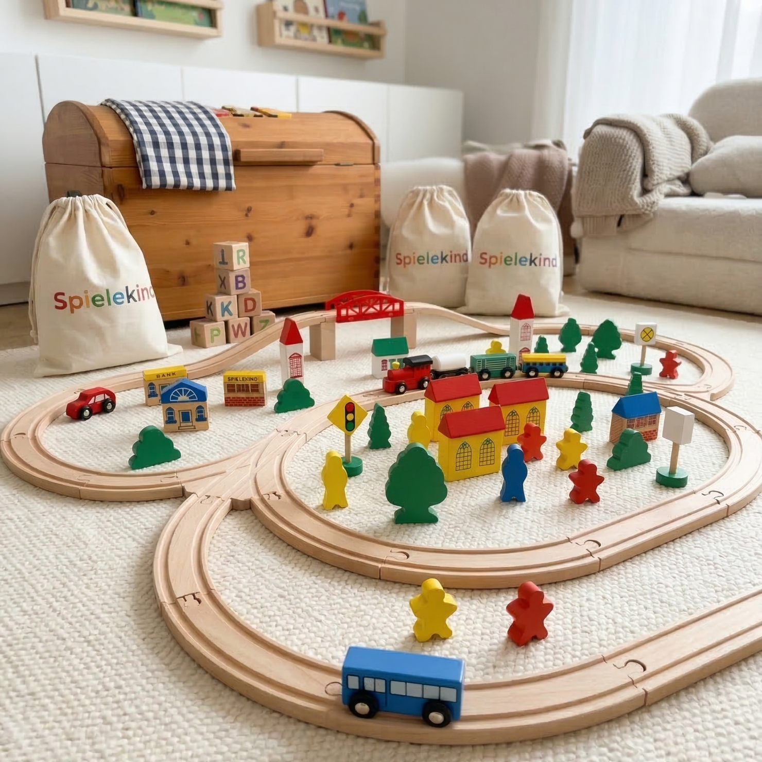 Spielekind Holzeisenbahn Abenteuer 100 Teile