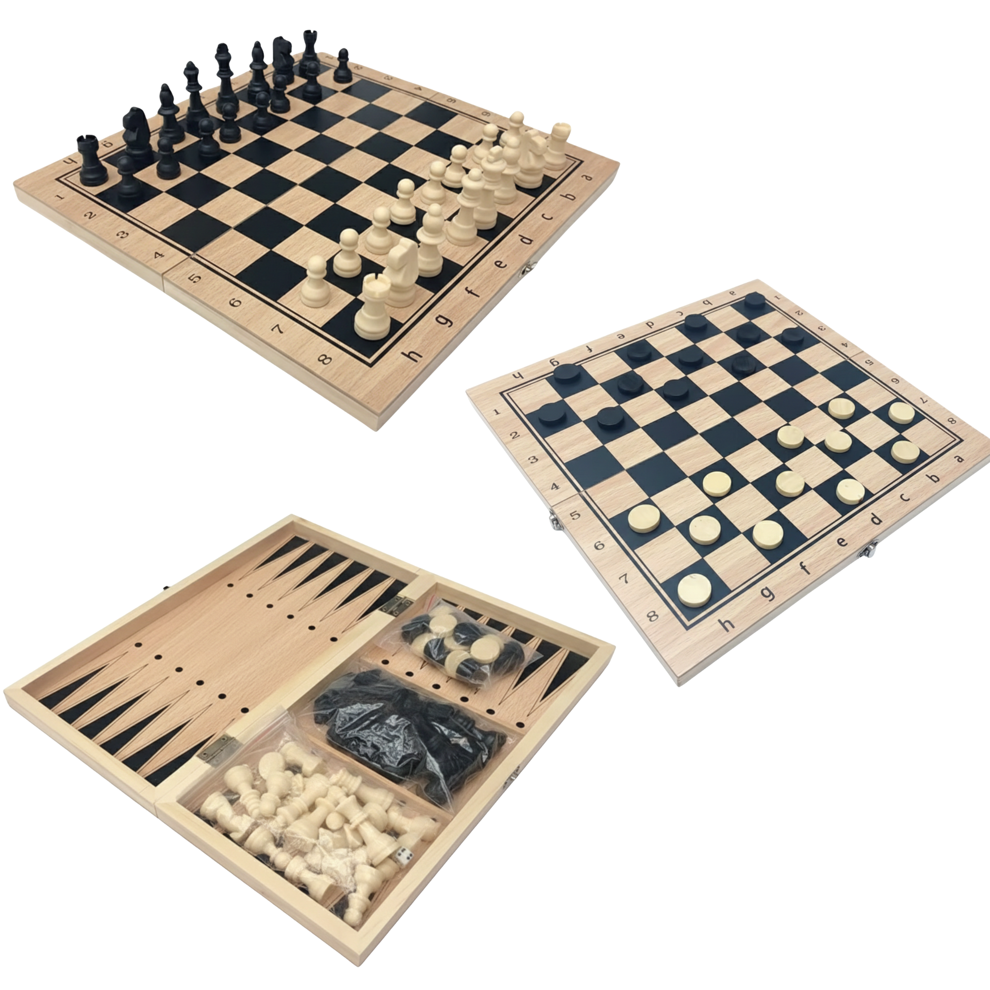 Brettspiele Klassiker (3 in 1 Set)