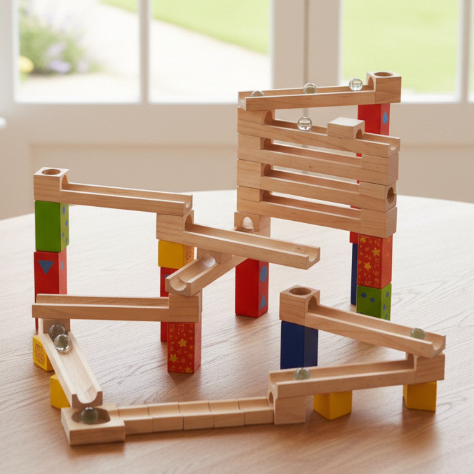 Murmelbahn Abenteuer – 52-teiliges Holzbau-Set