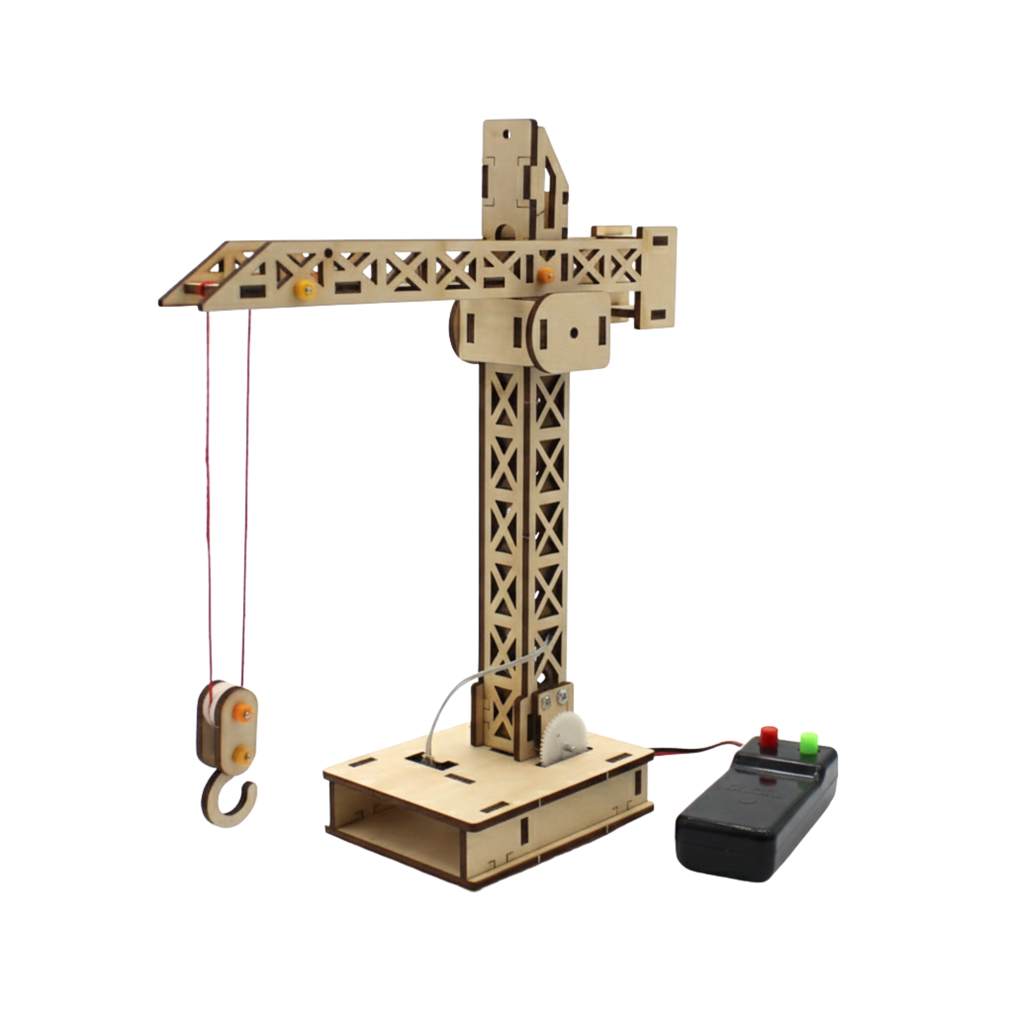 STEM Holzbaukran mit Motor & Fernsteuerung
