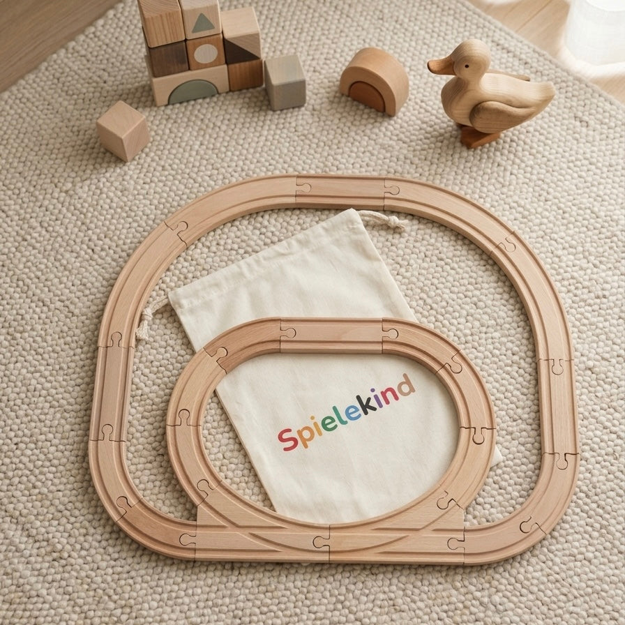 Holzeisenbahn – 20 Schienen Erweiterungs-Set