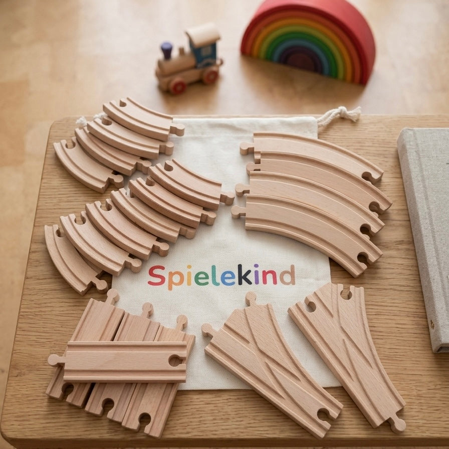 Holzeisenbahn – 20 Schienen Erweiterungs-Set